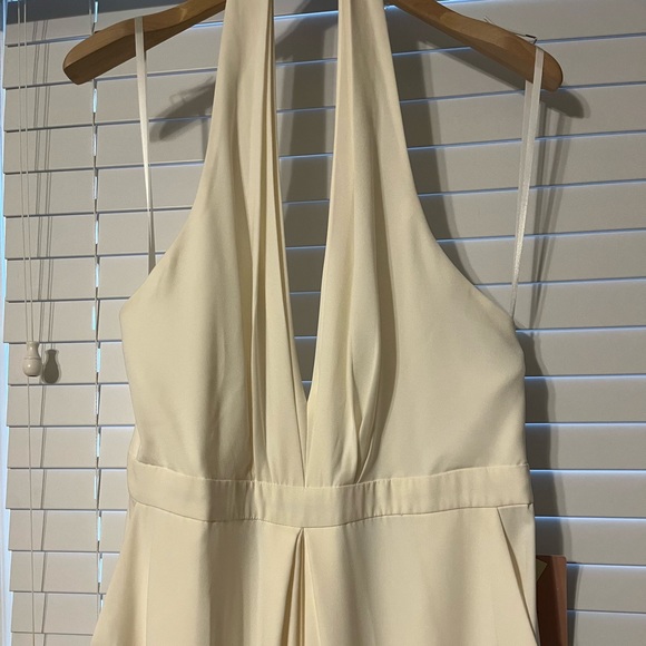 Bridal Ivory Halter Jumpsuit - Picture 7 of 7